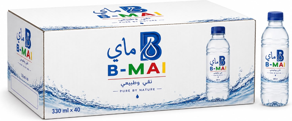 منتجات مياه ماي B-MAI كرتون وعبوة 330 مل
